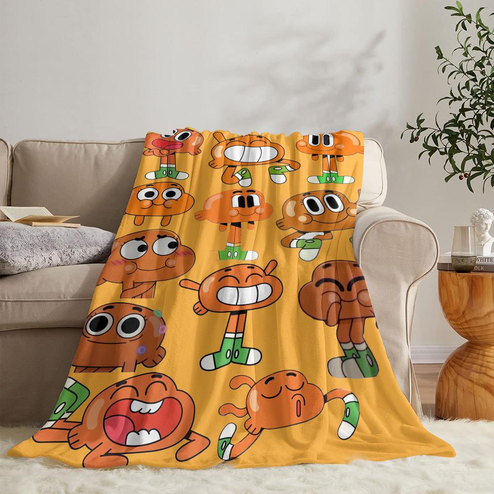 GUOYU Blanket The Aamazing World Of Gumballs Throw Soft Flannel Throw Summer Blanket Lightweight Cozy Nap Blanket for Sofa Bed Travel