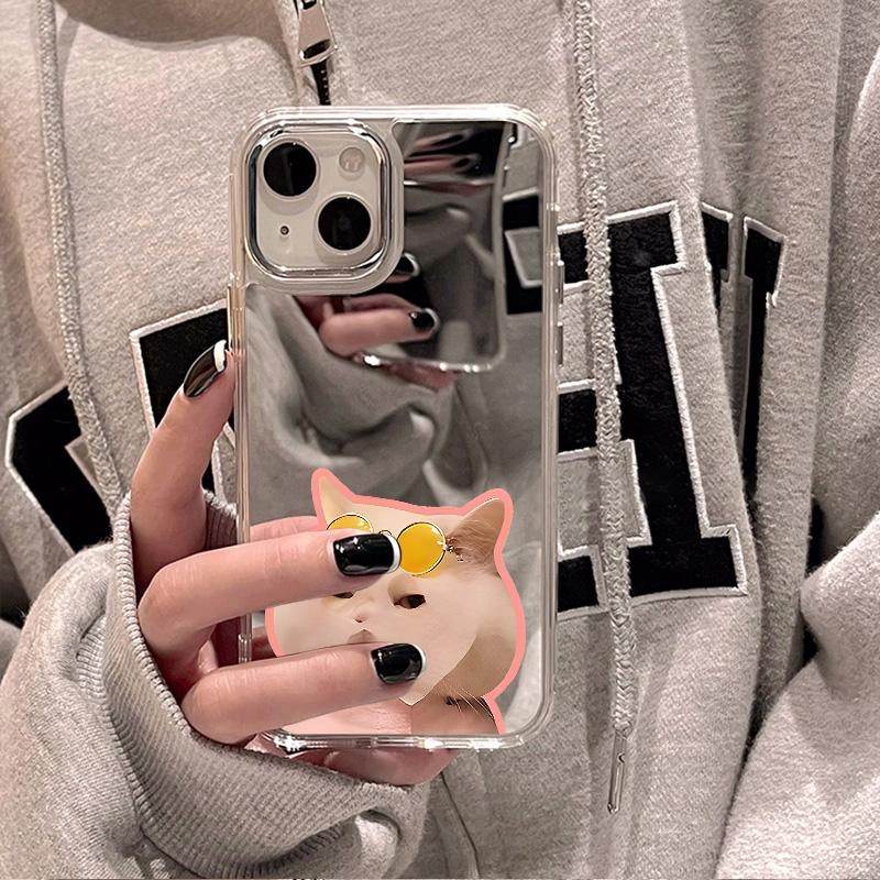 Mobile Phone Cases for iPhone 11 13 XR 15 Pro Max 12 14 Pro Max Case iPhone 16 XS Max Mirror Protective Case Mirror Exquisite Cartoon Waterproof