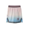 Li Ning Sports Basketball Series Gradient Stripe Breathable Training Competition Shorts Men Shorts Cloud-White AAPR385-1