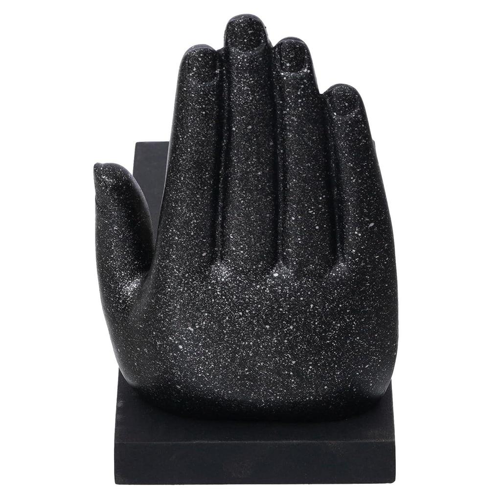 Серая Золотая Полимерная Статуэтка Будды Пальмы Подсвечник для Чайной Свечи | Идол Господа Будды Подсвечник для Чайной Свечи | Предметы для Украшения Дивали для Домашнего Декора