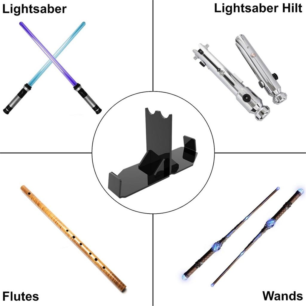 Прозрачная акриловая подставка Витрина Защитите свое оружие с двойной заточкой Подставка для демонстрации мечей Держатель Легкая настольная стойка