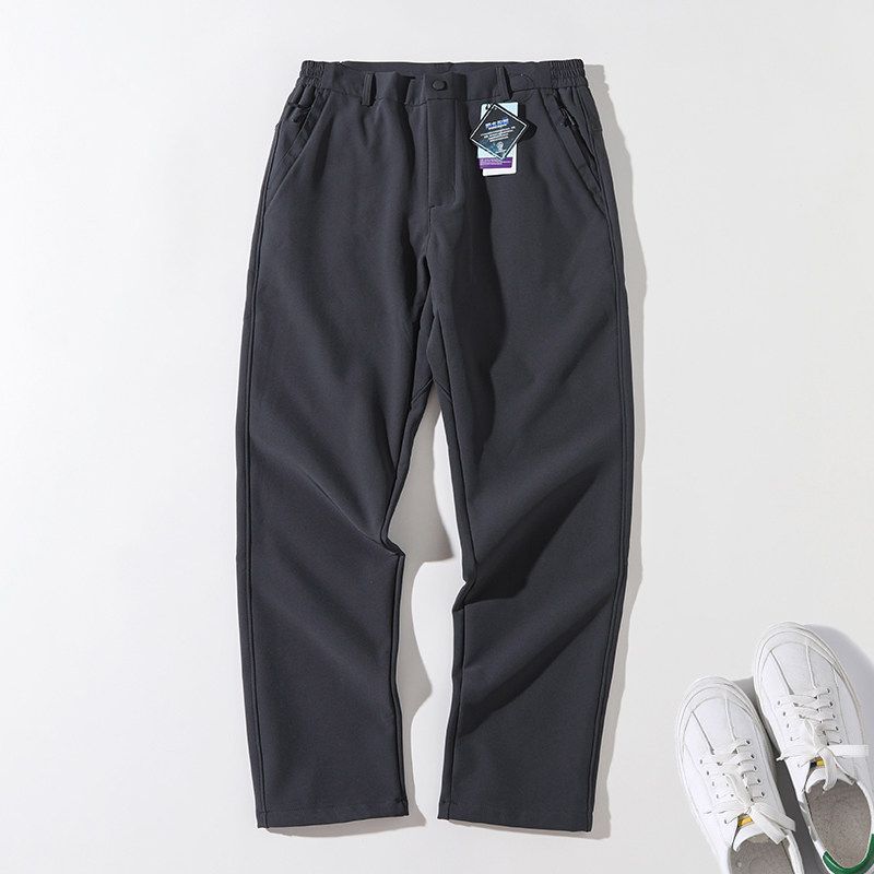 Hiking Softshell Pants for Men and Women, Autumn and Winter, Four-Way Stretch, Warm, Windproof, Waterproof, Straight-Leg Casual Mountaineering Pants