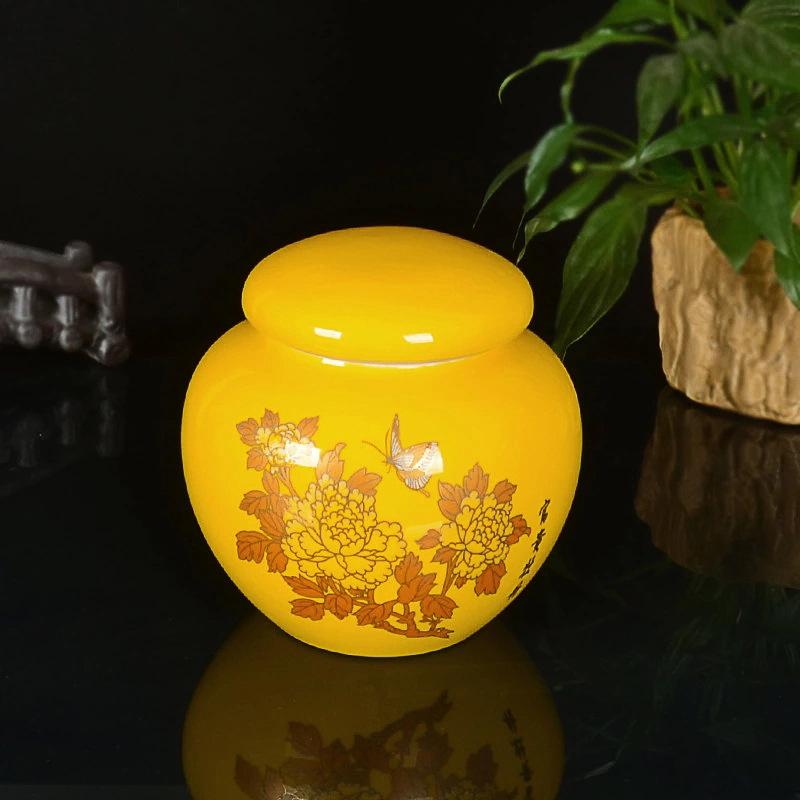 Герметичная сине-белая фарфоровая керамическая банка для меда с закручивающейся силиконовой крышкой