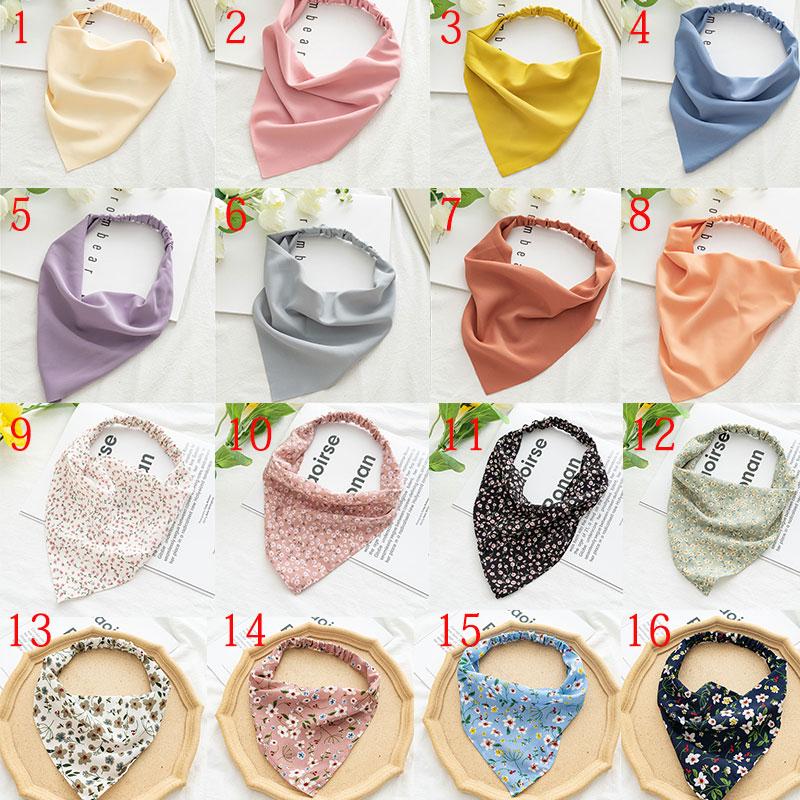 Triangle Bandanas Women's Scrunchies Elastic Hair Bands Hairband Hair Scarf Floral Print Headband