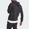 adidas Мужская толстовка с капюшоном Essentials из флиса с большим логотипом Черный/Белый IB4024