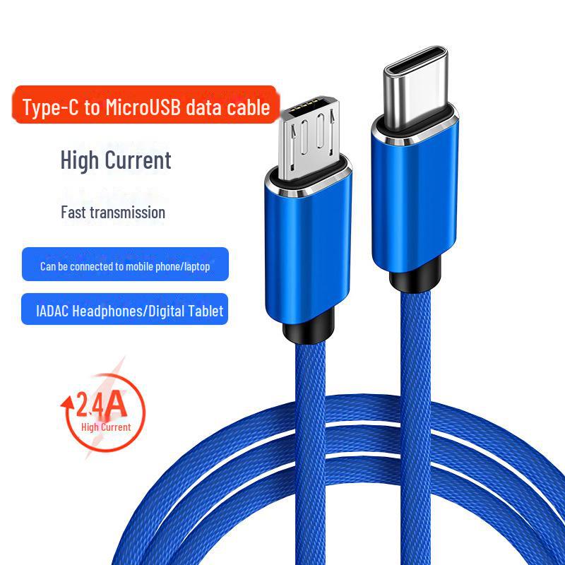 Кабель передачи данных Micro USB to Type-C OTG для Android — двусторонняя зарядка и передача данных