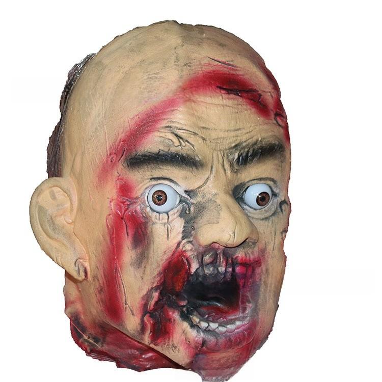 Ужас Латексная Пена Зомби Сухой Труп Подвесная Голова Для Хэллоуина Декор Квест-Комнаты И Костюм