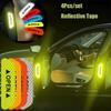 4Pcs Universal Warning Mark Reflective Tape Car Door Sticker Decals Vehicle Safety Night Reflector