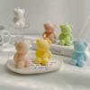 3D Cute Cartoon Bear Silicone Candle Mold DIY Home Decoration Silicone Mold For Resin Teddy Bear Candle Mold