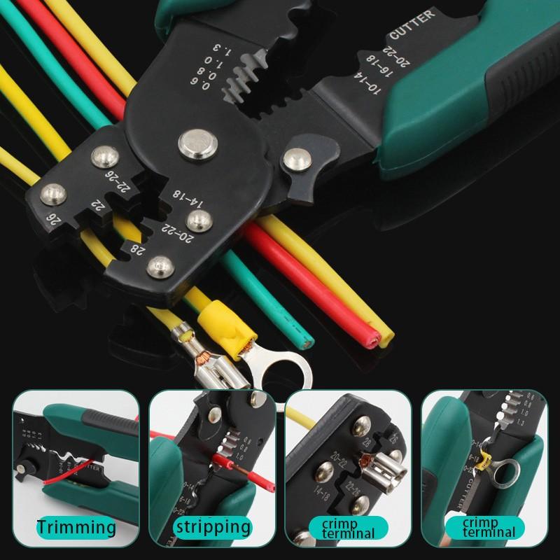 Инструмент для проводов, многофункциональные клещи для обжима клемм, используемые для резки кабеля, обжимные клеммы