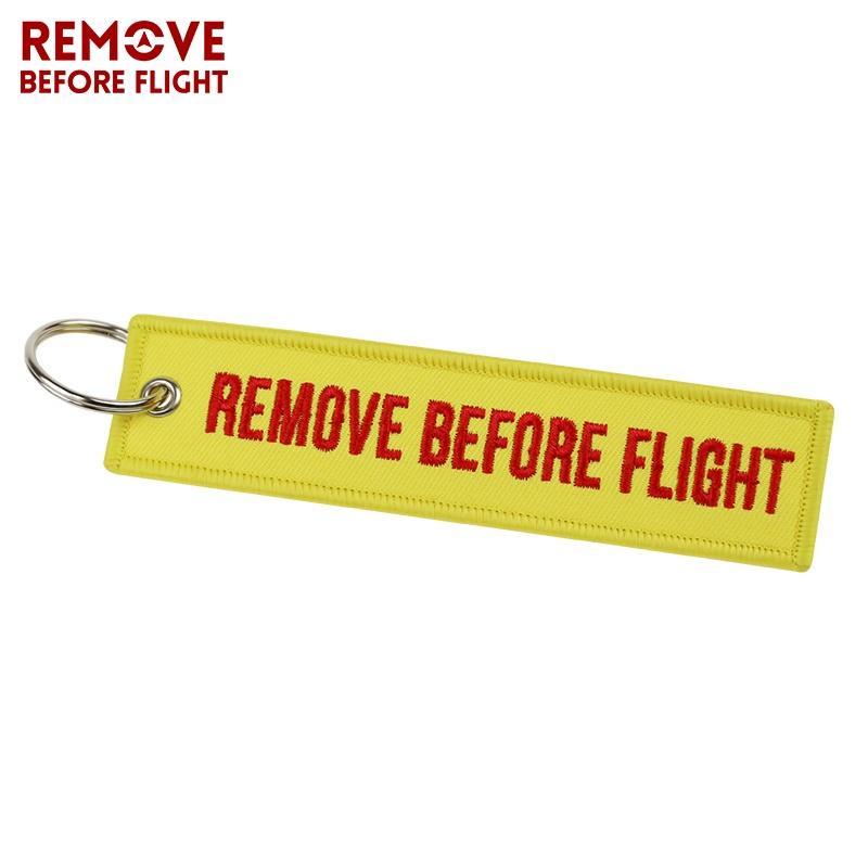 Remove Before Flight Key Chains Yellow Key Chains Aviation Gifts