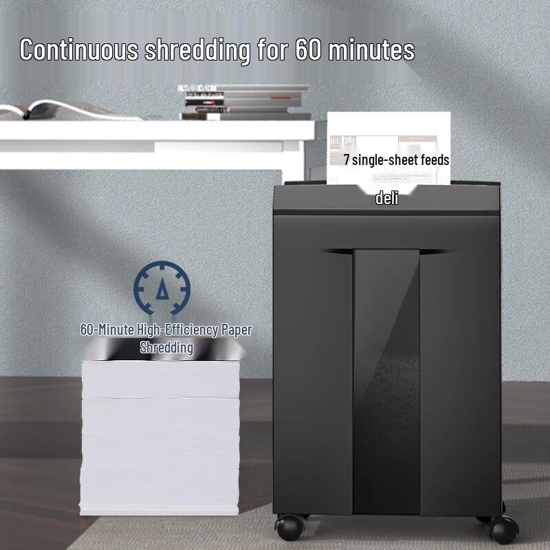 Deli 6-Level High Security Commercial Paper Shredder CN plug (adapter included)