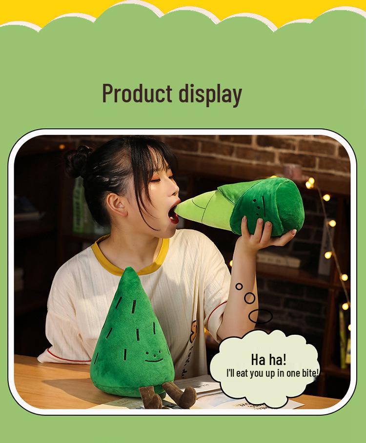 Милая плюшевая игрушка-подушка в виде сосны и бамбукового ростка для детей