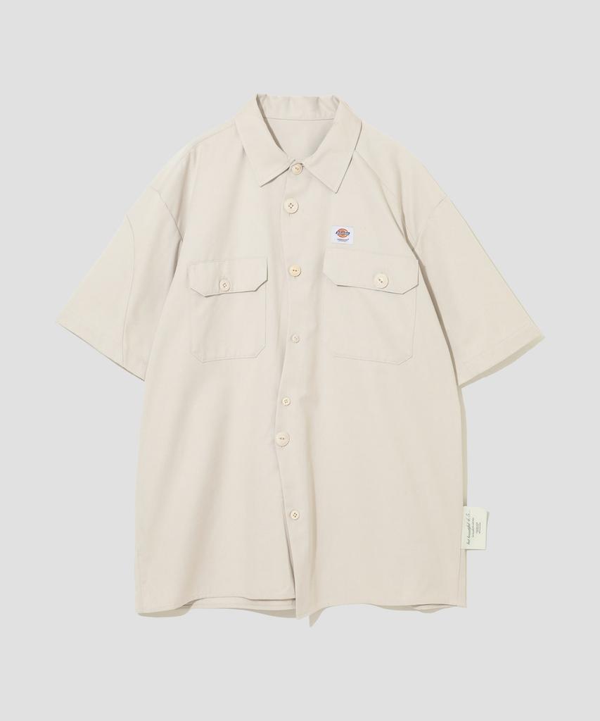 DICKIES X Undercover Short Sleeve Work Shirt Stone
