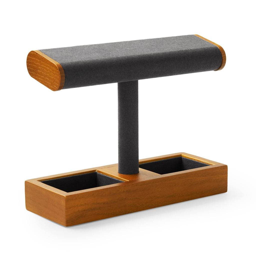 Часы Oirlv Watch 2 4 деревянные совместимые с приемлемыми купюрами SM19102 Подставка, детали, детали, дисплей, хранение, фотография, роскошь, стильный, (Темно-серый)