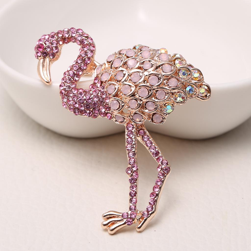 Fashion Flying Bird Eagle Enamel Pins Crystal Rhinestone Swallow Parrot Owl Animal Brooches For Women Clothes Scarf Jewelry Gift
