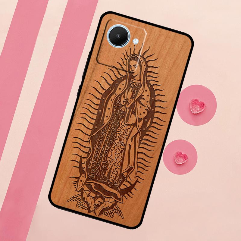 Buddha Jesus Guadalupe Wood For Realme 15 Pro 10 11 12 13 14 Pro Plus GT7 C67 C65 C63 C61 C55 C53 C51 C35 C71 C75 Case