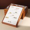 Solid Wood Jewelry Display Stand: Earring Rack, Ring Tray, Bracelet Holder, and Storage Tray.