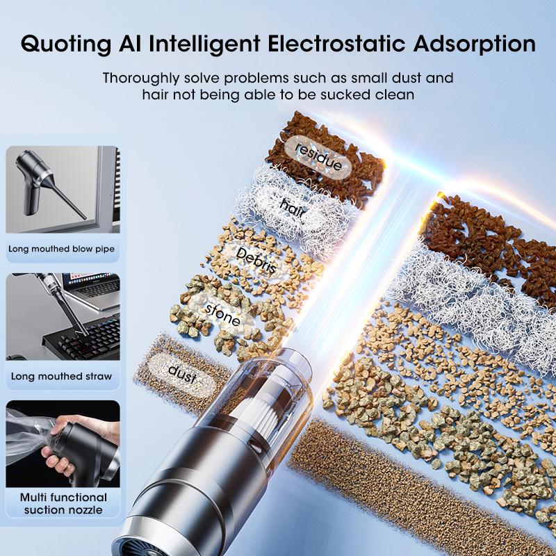 98000Pa Автомобильный беспроводной пылесос для автомобиля, продуваемый беспроводной ручной автоматический пылесос, полностью автоматический, высокая мощность, мощная очистка