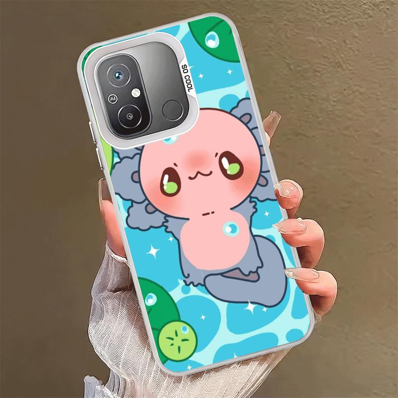 Мультяшный милый аксолотль, ударопрочный чехол для телефона для Xiaomi Poco X7 X6 X5 X3 Pro F7 Ultra M8 Redmi 15C 15 14C 13C 12C 10C 13 12 10