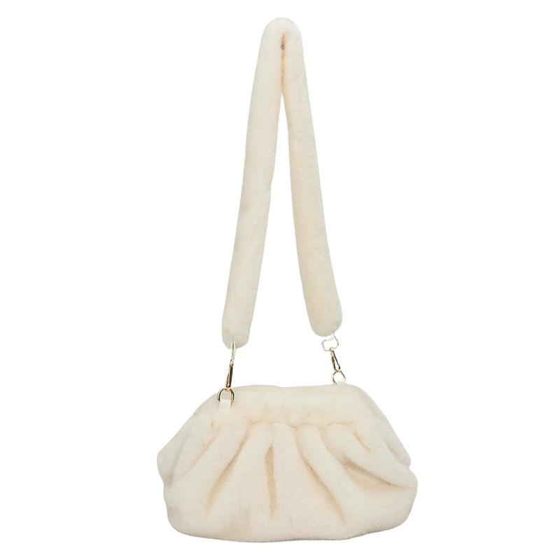 New High-End Plush Pleated Cloud Bag - Women's Trendy Crossbody for Autumn/Winter