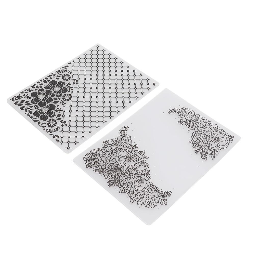 2 шт. Пластиковая папка для тиснения, прозрачная вогнутая выпуклая текстура, шаблоны для поделок, формы для приглашений