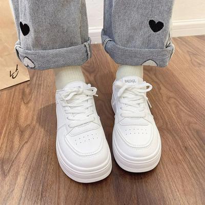 Модные высококачественные женские кроссовки, однотонные модные повседневные туфли, удобные туфли на платформе со шнуровкой, для прогулок на открытом воздухе, вулканизированная обувь