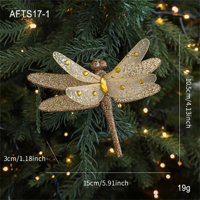 Lightweight Plastic Butterfly And Dragonflies Christmas Decorations For Indoor Outdoor Holiday Homes Party Accessories