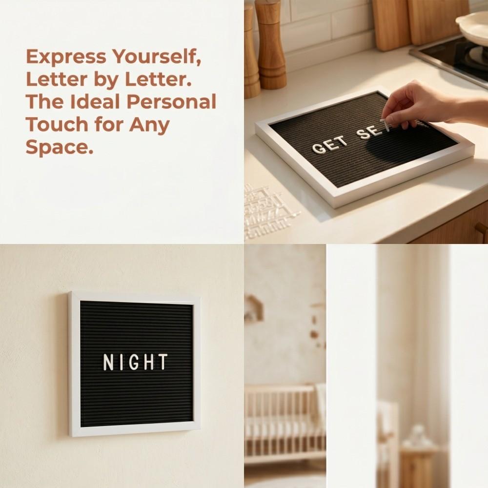 Wooden Frame Message Letter Board Black White Changeable Letter Board Restaurant Decor
