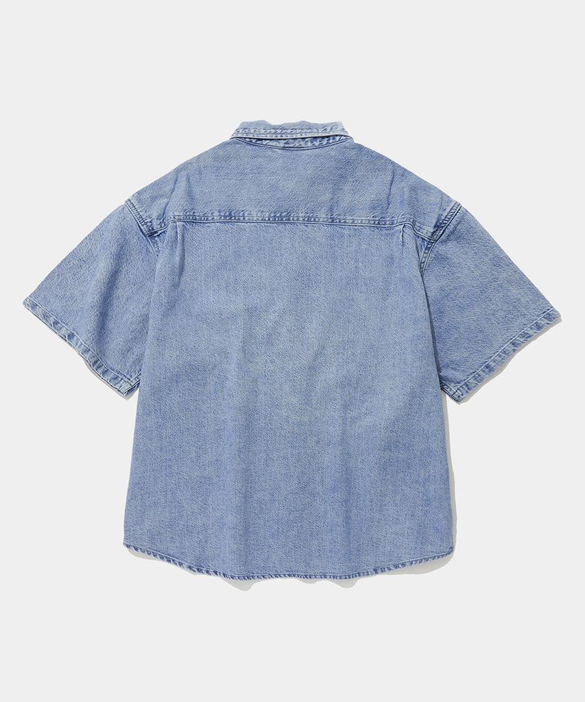 COLUMBIA UNIVERSITY Utility Two Pocket Denim Shirts_Light Jean