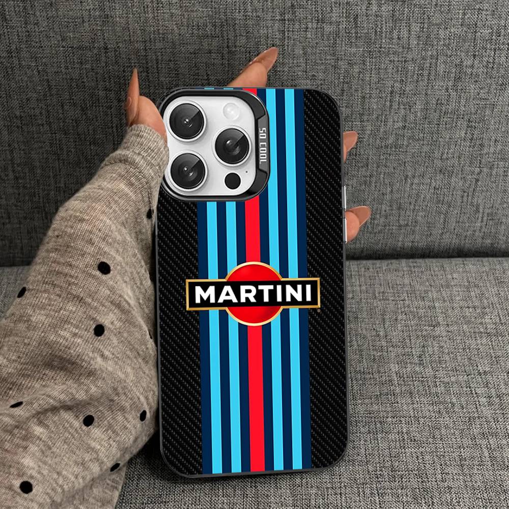 Чехол для телефона MartiniES Racing для iPhone 17 16 15 14 13 12 11 Pro Max Цвет Черный Матовый Чехол