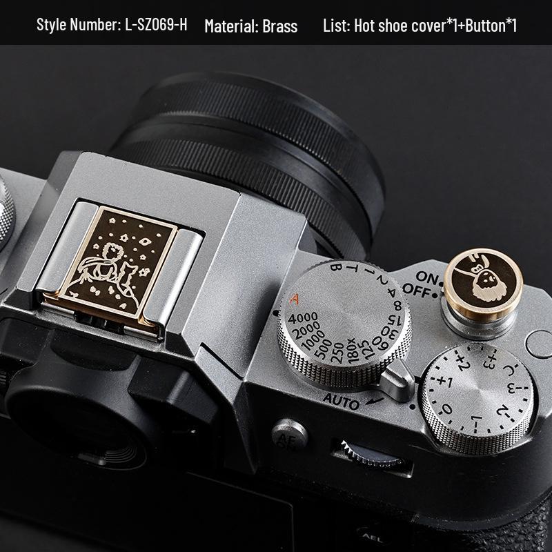 Hot Shoe Cover & Shutter Button Cap for Fujifilm XT50, X100VI, XT30 II, XM5, Nikon ZF Cameras