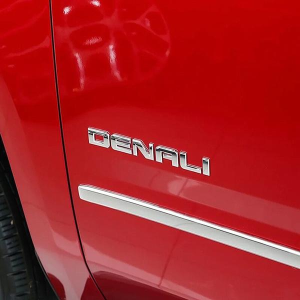 Silver Black For GMC SIERRA DENALI Rear Trunk Side Body Nameplate Logo Emblem Letters Sticker ABS Stereo 3D Car Styling