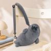 Soft Fluffy Cute Seal Shoulder Bag Lightweight Adjustable Straps Crossbody Bag Cartoon Fabric Handbag Women's Accessories