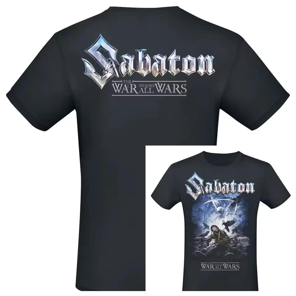 2026 Summer Sabaton Graphic Band Shirt Short Sleeve Fashion Tee Luxury Casual Vintage Suitable for both men and women
