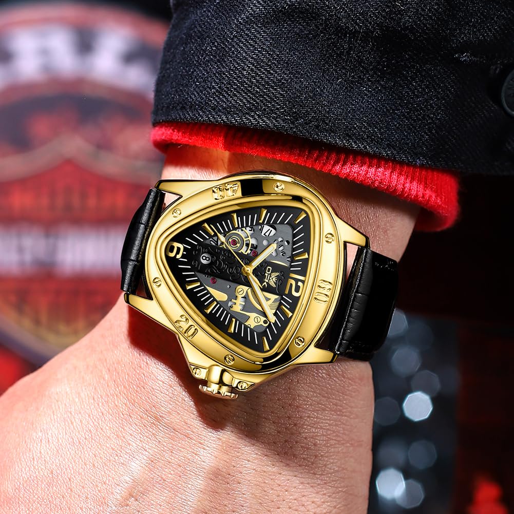 Часы OPK для мужчин Кварцевые Брендовые Часы Кожаный Ремешок Календарь Модные Водонепроницаемые Люминесцентные Часы с Датой для мужчин Черные Серебристые &