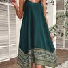 MODIQUE 2025 Summer New Women's Elegant Sexy Backless Patchwork Irregular Hem Sleeveless Slip Long Dress Ladies Casual A-Line O-Neck Dress