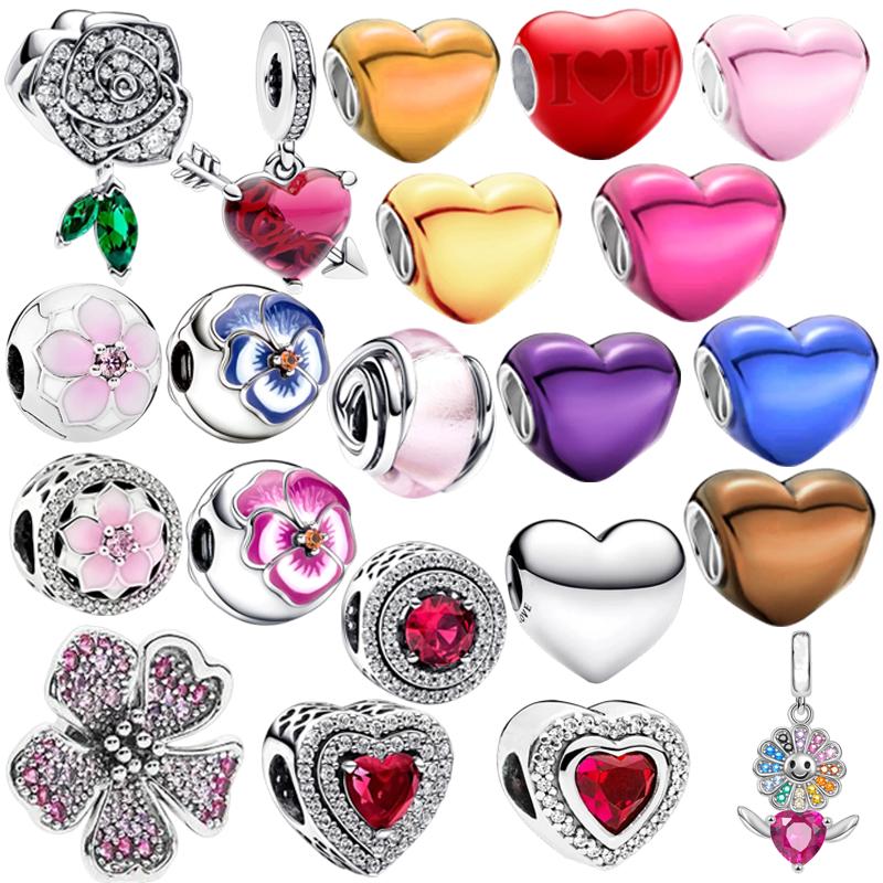 Heart-shaped,Flower Multiple Series Charm Bead Applicable to Original European Plating Silver Jewelry &DIY Making Gift