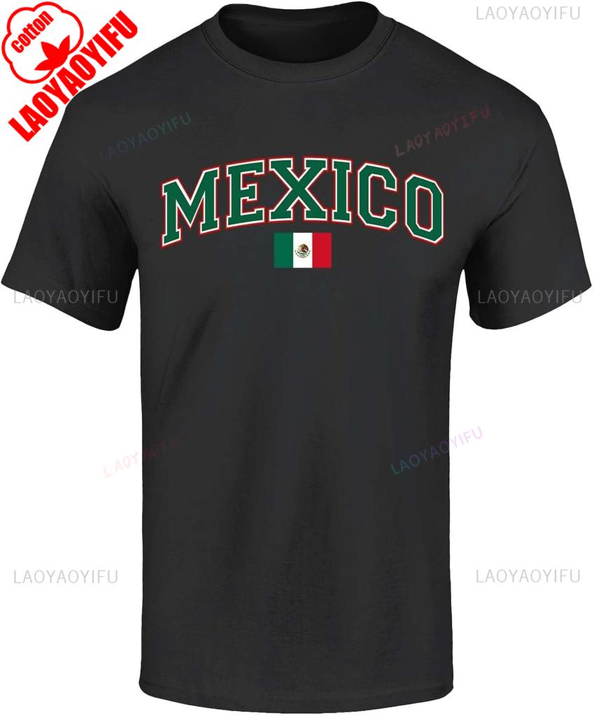 Vintage Mexico Mexican Flag Tshirt Summer Unisex Unisex Fashion Vintage Beach Vacation Cotton Graphic T Shirts Camisetas