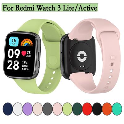 Ремешок для Redmi Watch 3 Lite/Active, одноцветный спортивный ремешок, мягкий силиконовый браслет, сменный ремешок для часов Correa