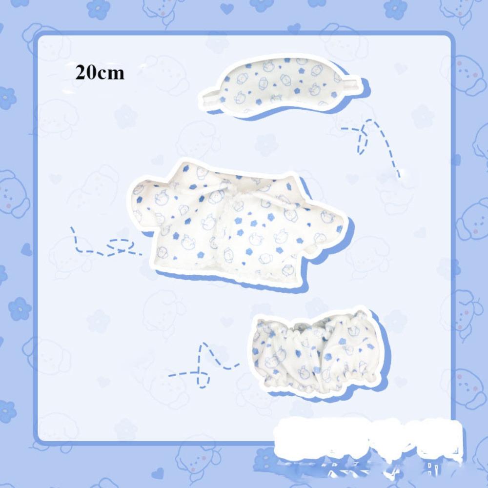 Мультяжная хлопковая пижама для 15см/20см хлопковой куклы/для кукол BJD 1/12