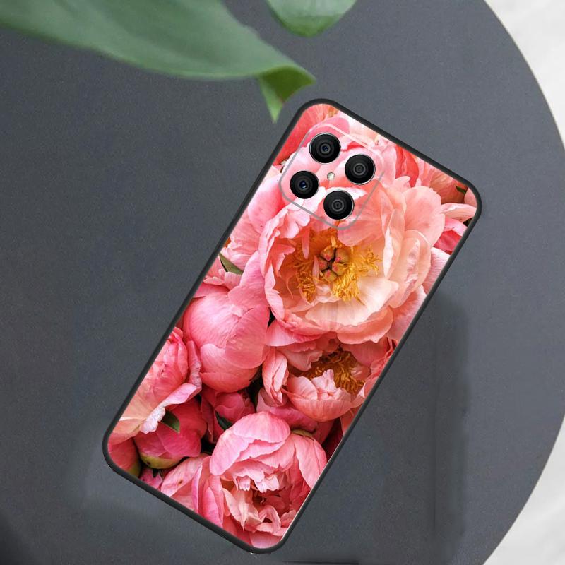 Элегантный розово-фиолетовый цветок пиона для чехла Honor Magic 8 7 5 6 Pro для Honor 200 400 Lite 50 70 90 X8c X8b X9a X9b X9c X9d Win