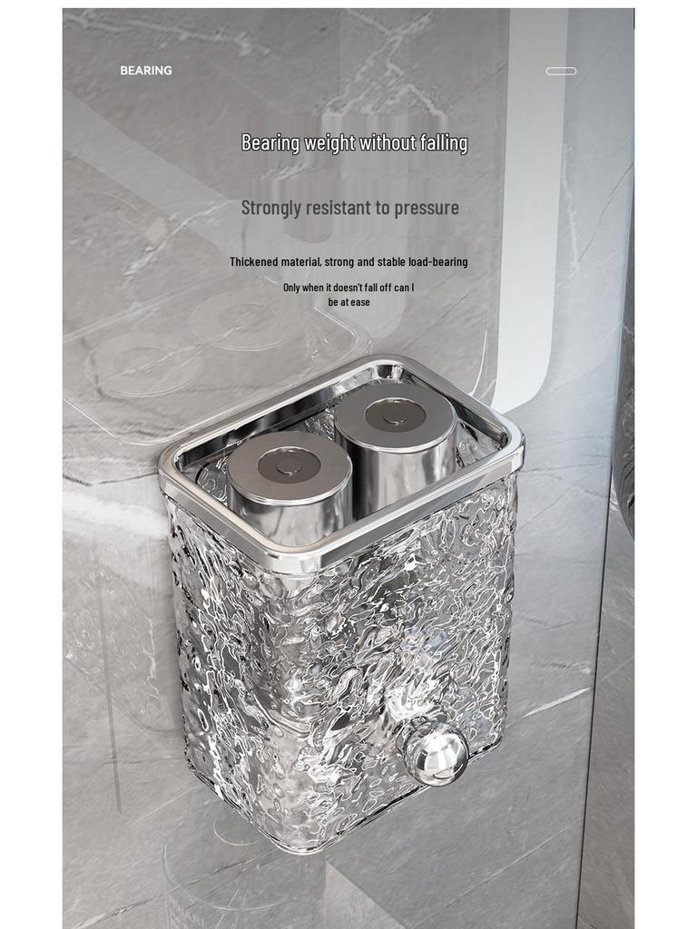 Настенная полка для хранения в ванной без сверления для мочалок и косметики