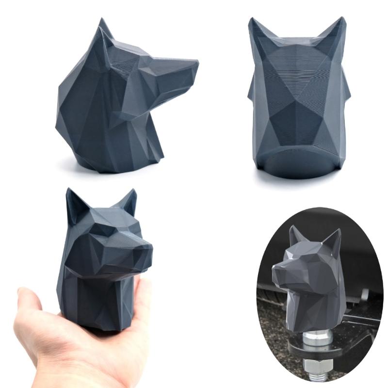 Художественная 3D-голова волка Накладка на шар фаркопа Устойчивая к ржавчине Прицепной аксессуар Всепогодная защита для большинства моделей транспортных средств