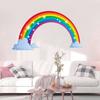 Wall Sticker Decorative Waterproof Removable Cartoon Rainbow Background Wall Sticker for Home