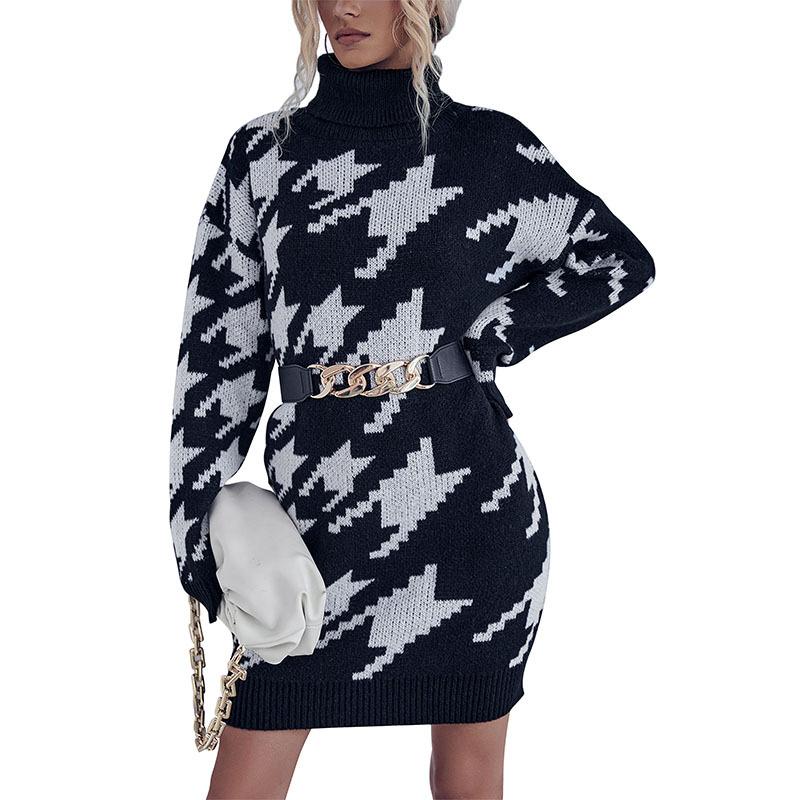 Women's Turtleneck Sweater, Long Sleeve, Loose Fit for Fall and Winter
