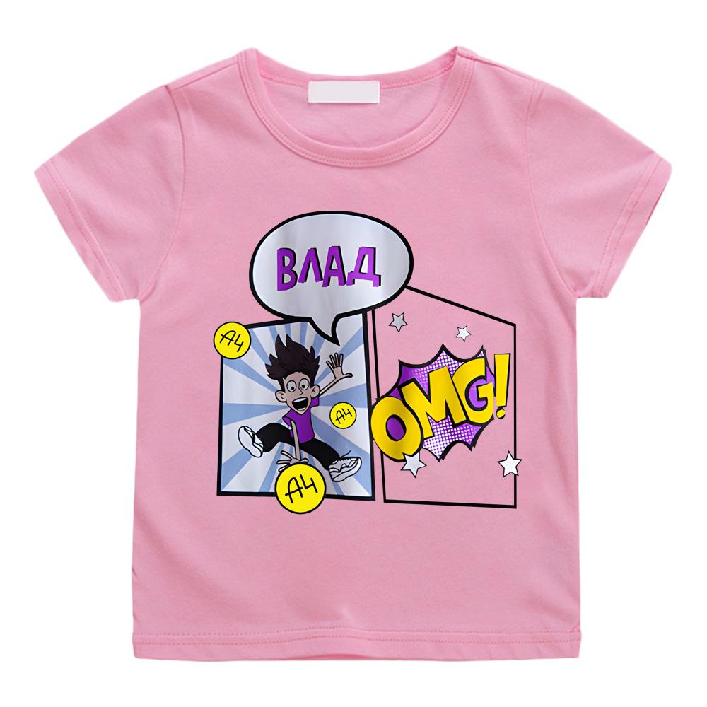 ОМГ, ФУТБОЛКА ВЛАДА Детская 100% Хлопок Футболки формата А4 Мерч GLENT Печать Повседневная Одежда для Семьи Набор Модные Топы для Мальчиков и Девочек