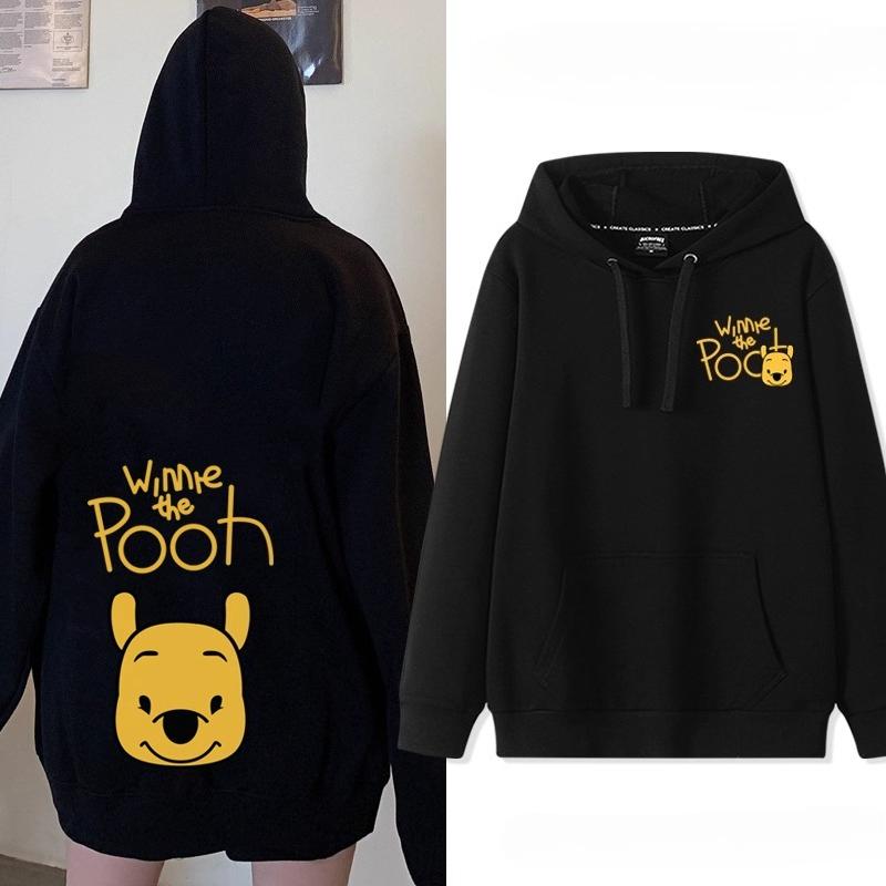 Дисней Винни-Пух Свитшот с капюшоном Женский Модный Свободный Студенческий Наряд для Девушки Наряд-Куртка для Сестры Осенний Колледжный Стиль