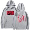 Korn Gothic Rock Graphic Hoodie Men Women Fleece Casual Oversized Streetwear Pullover Sweatshirt Tops Soft Warm Aesthetic Outfit Long Sleeve