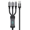 3 в 1 USB-кабель для зарядки, кабель Micro USB Type C, 120 Вт, кабель для быстрой зарядки, цифровой дисплей для iPhone 15, 14, Samsung S23, Xiaomi, OPPO, телефон